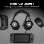 CORSAIR HS65 SURROUND WIRED CARBON GAMING HEADSET